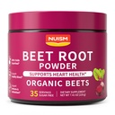 Organic Beet Root Powder Drink Mix, Natural Superfood Supplement with Beets Powder for Daily Nutrition, Stickoxide Support, Energy, Endurance & Circulation, Clean Beetroot Formula