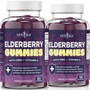 NEU AGE (2-Pack) Premium Elderberry Gummies für Erwachsene Kinder mit Vitamin C, Zink, Propolis - Sambucus Black Elderberry Gummy Extract - Gluten Free & Vegetarian - 120 Gummis
