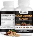 Ceylon Cinnamon Capsule - Realizzati con Chromium GTF, Turmeric, Niacinamide, Pepe Nero - Energy, Heart & Metabolism Support - per Uomo e Donne - 120 Capsule Vegan, Alimentazione 2 Mesi