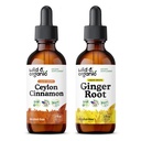 Wild & Organic Ceylon Cinnamon Tinkture 2 fl oz & Ginger Wurzel Tinktur 2 fl oz