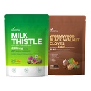 VivoNu Milk Thistle Liver Detox Capsules+Black Walnut Wormwood Capsules