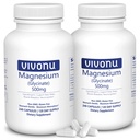 VivoNu Magnesium Glycinate 500mg, Magnesium Supplement with Vitamin B6 for High Absorption, Supports Stress* Relief, Sleep, Muscle, Calm, Relaxation, Nerves* & Metabolism, Non-GMO, 240 Capsules