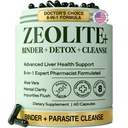Zeolite Detox Binder 8-in-1 Clinoptilolite & Activated Charcoal, Aloe 60ct