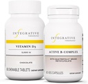 Integrative Therapeutics Bundle with Active B-Complex, 60 Capsules & Vitamin D3 125 mcg, 90 Chewables - Active B-Complex to Support Energy Metabolism* - Vitamin D3 to Support Bone Health*