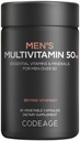 Codeage Men's Multivitamin 50+, CoQ10, Probiotics, Lutein, 30 Capsules