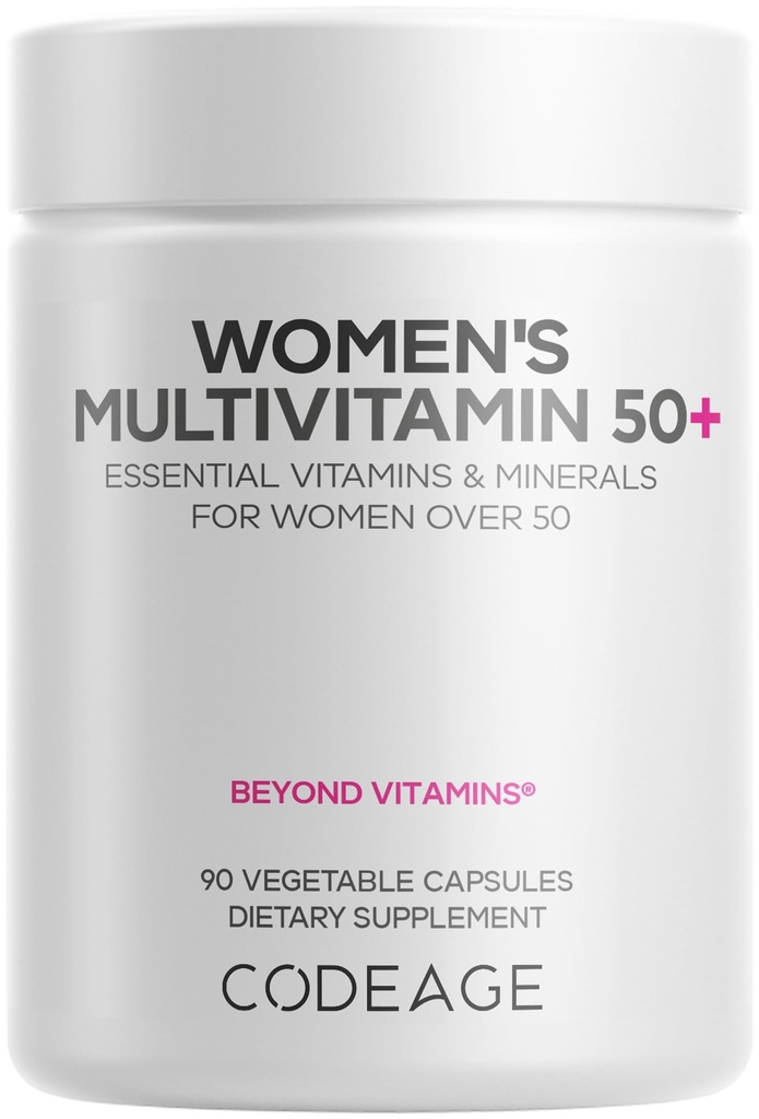 Codeage Women's Multivitamin 50+, CoQ10, Ashwagandha, Probiotics, 90 Cap