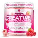 Créatine pour les femmes, Creatina Monohidratada Gummies avec collagène & BCAA, supplément créatine pour la croissance musculaire améliorée, l'énergie boost avec L-Carnitine & Taurine, sans sucre, fraise parfumée-120 Ct