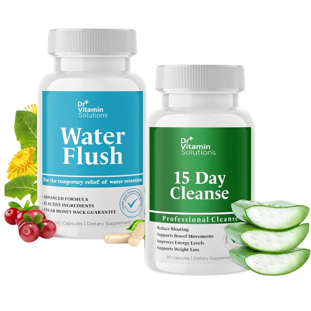 Dr Vitamins Instant Natural Relief da Bloat & 15 giorni Cleanse Gut Supporto, Detox per uomini e donne