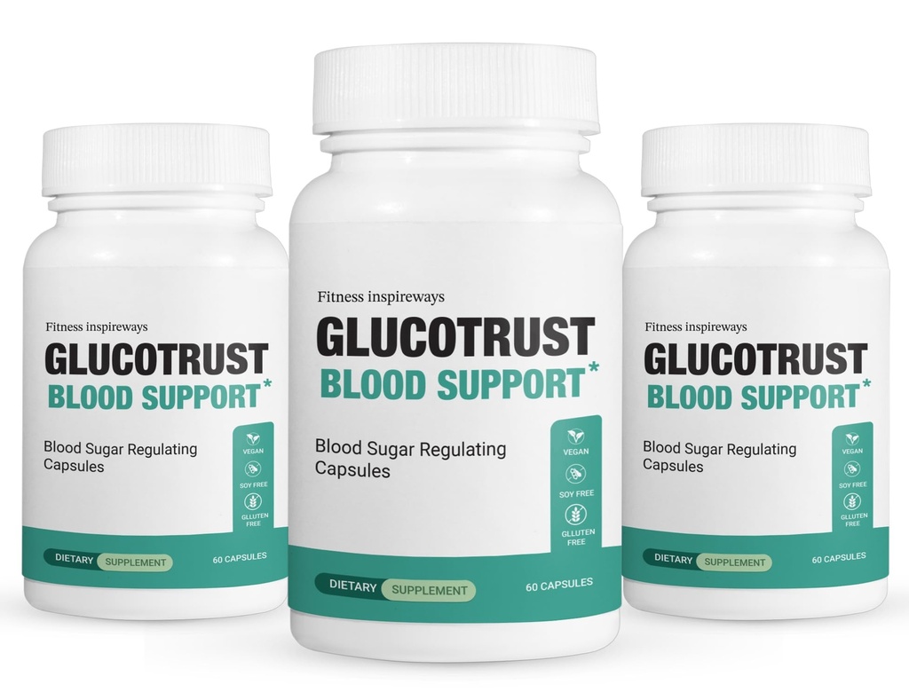 (3 Pack) GlucoTrust Advanced Blood Formula Capsules, GlucoTrust Bites Supplement Pills - (180 Capsules)