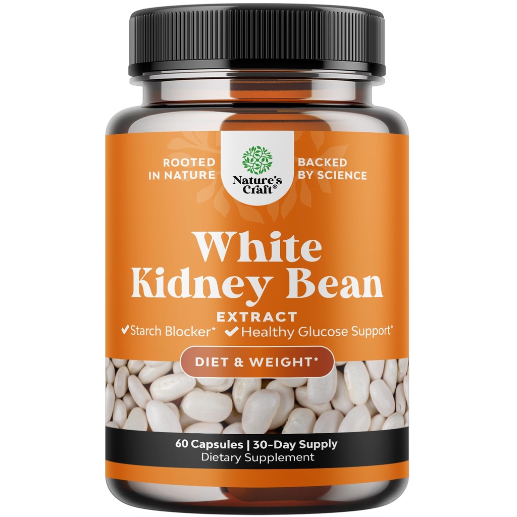 Pure White Kidney Bean Extract - AMPK Activator Pre Workout for Men and Women Natural Energy Supplement - Daily Fiber Supplement for Digestive Health and Energy Boost with Molybdenum and Amino Acids