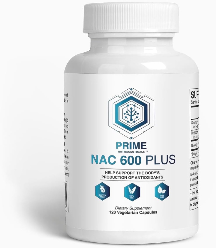NAC 600 mg für Lung Health, Liver Support, Immununterstützung, Kognitive Funktion, Respiratorische Gesundheit & Antioxidantien - mit Selen und Molybdän
