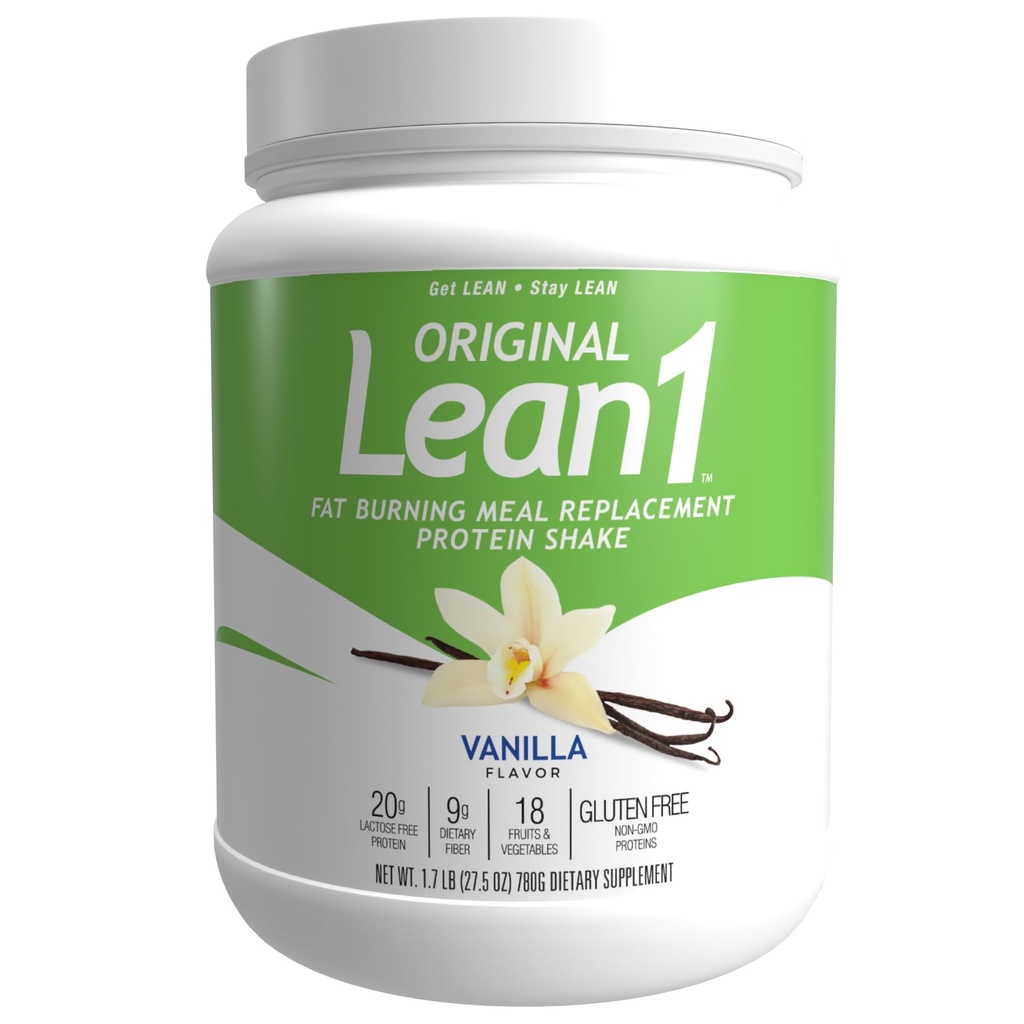Lean1 Vanilla, Meal Replacement Protein Shake, 15 Serving Tub