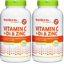 NutriBiotic – Vitamin C + Vitamin D3 & Zinc, 250 Capsules | Potent, Comprehensive Immune Support | Essential & Antioxidant Daily Supplement | Gluten & GMO Free (Pack of 2)