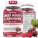 Beet Root Gummies & L-Arginin, Nitric Oxid Ergänzungen für Männer & Frauen w/Organic Beets, B1, B2, B3, B5, B6, Folate, B12 für Energie Boost & Zirkulation Unterstützung, Sugar Free, 120 Cts