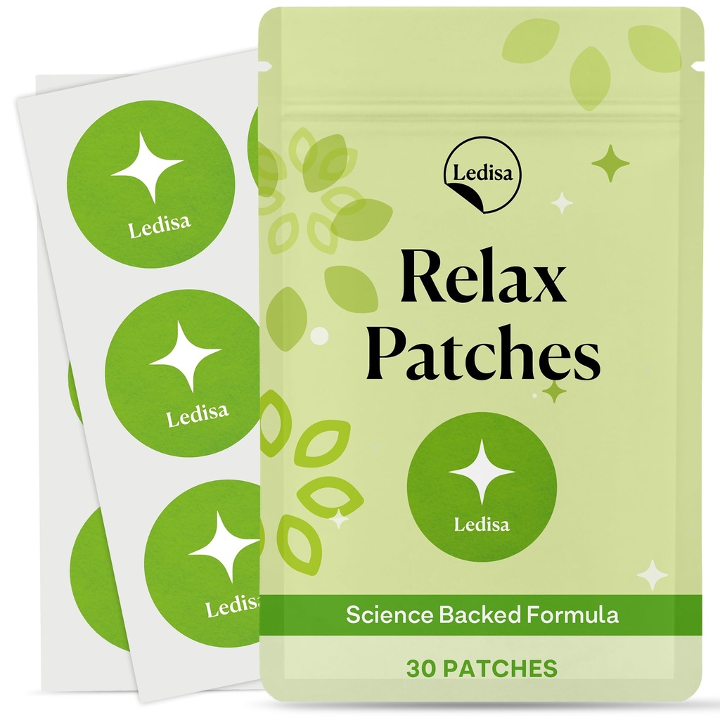 Relax Patches for Women & Men | With Rhodiola Rosea, Ashwagandha, L-Theanine - Relax & Unwind | 30 Days Supply
