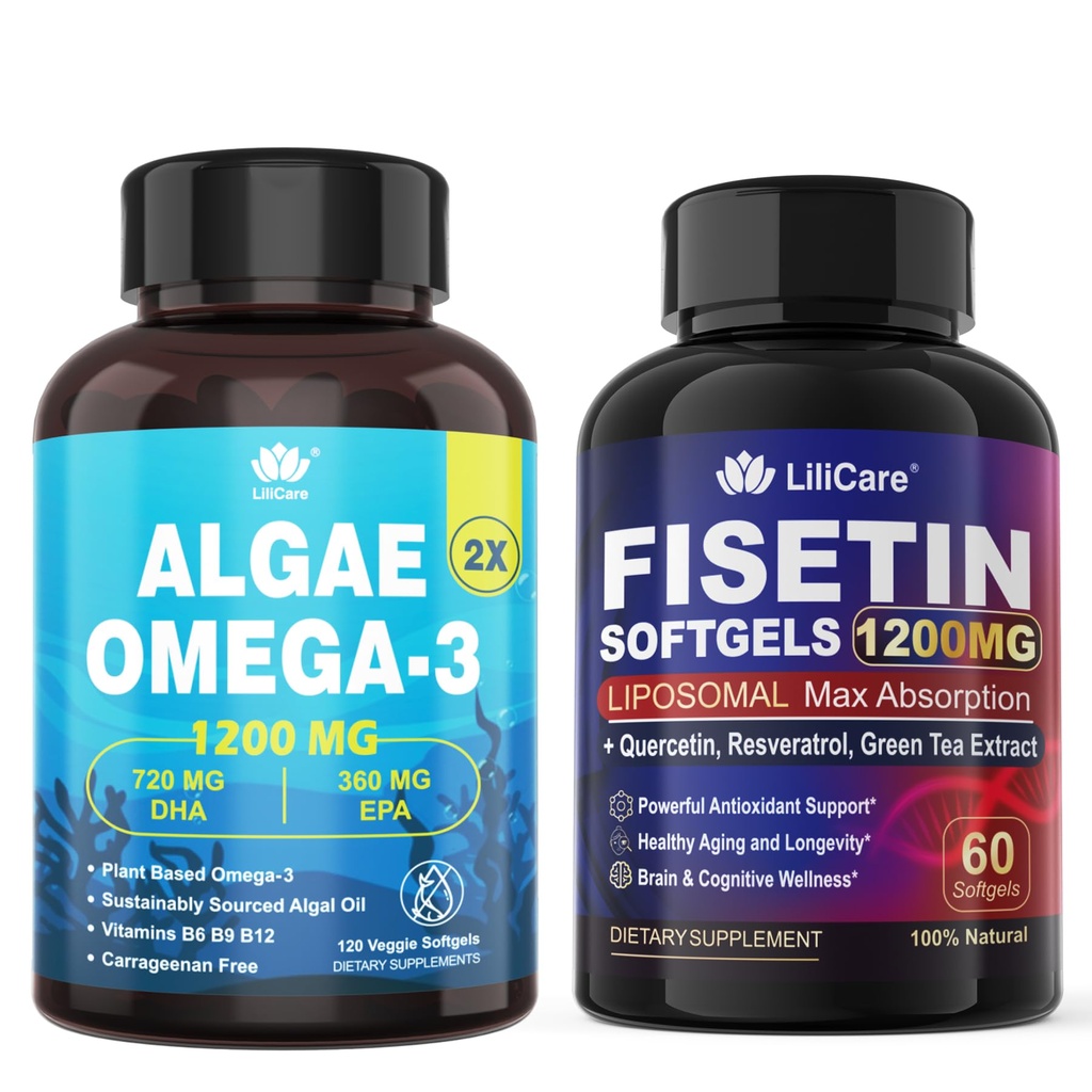 Fisetin Ergänzung + Vegan Omega-3 Algenöl