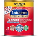 Enfagrow Premium Toddler Nutritional Drink, Realizzato con latte reale, Brain-Building Omega-3 DHA, Nutrienti e Prebiotici per la crescita & supporto immunitario, Non-GMO, Polvere del latte Toddler, 32 Oz Can