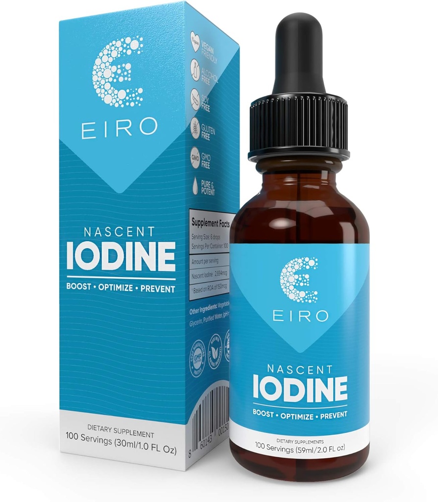 EIRO Nascent Iodine Tropfen | Überlegene Absorption | Schilddrüsenunterstützung