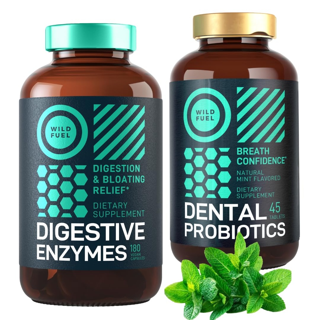Probiotiques oraux et enzymes digestives avec des probiotiques et des prébiotiques