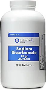 Zuverlässig-1 Laboratories Natriumbicarbonat Antacid Tabletten Säure Reducer für Verdauung & Sodbrennen Relief | Bulk Antacids – 1000 Count Bottle