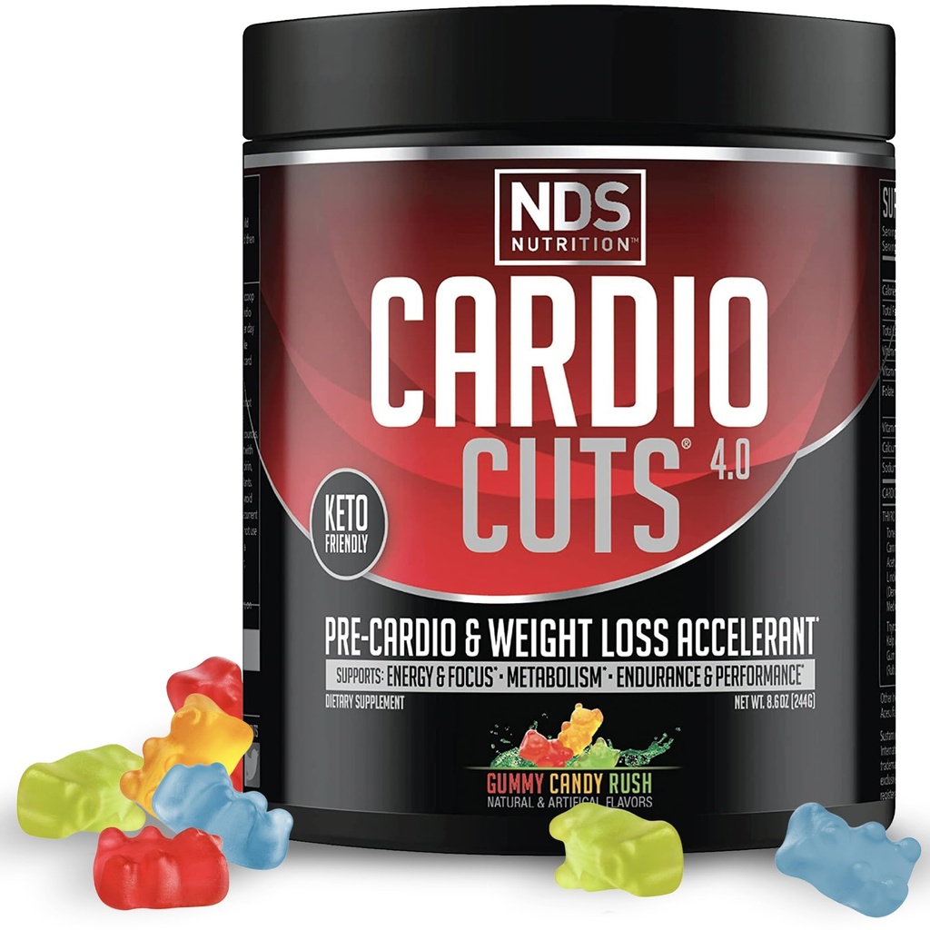 NDS Nutrition Cardio Cuts 4.0, 20 Portionen (Pack von 1), Gummy Candy Rush