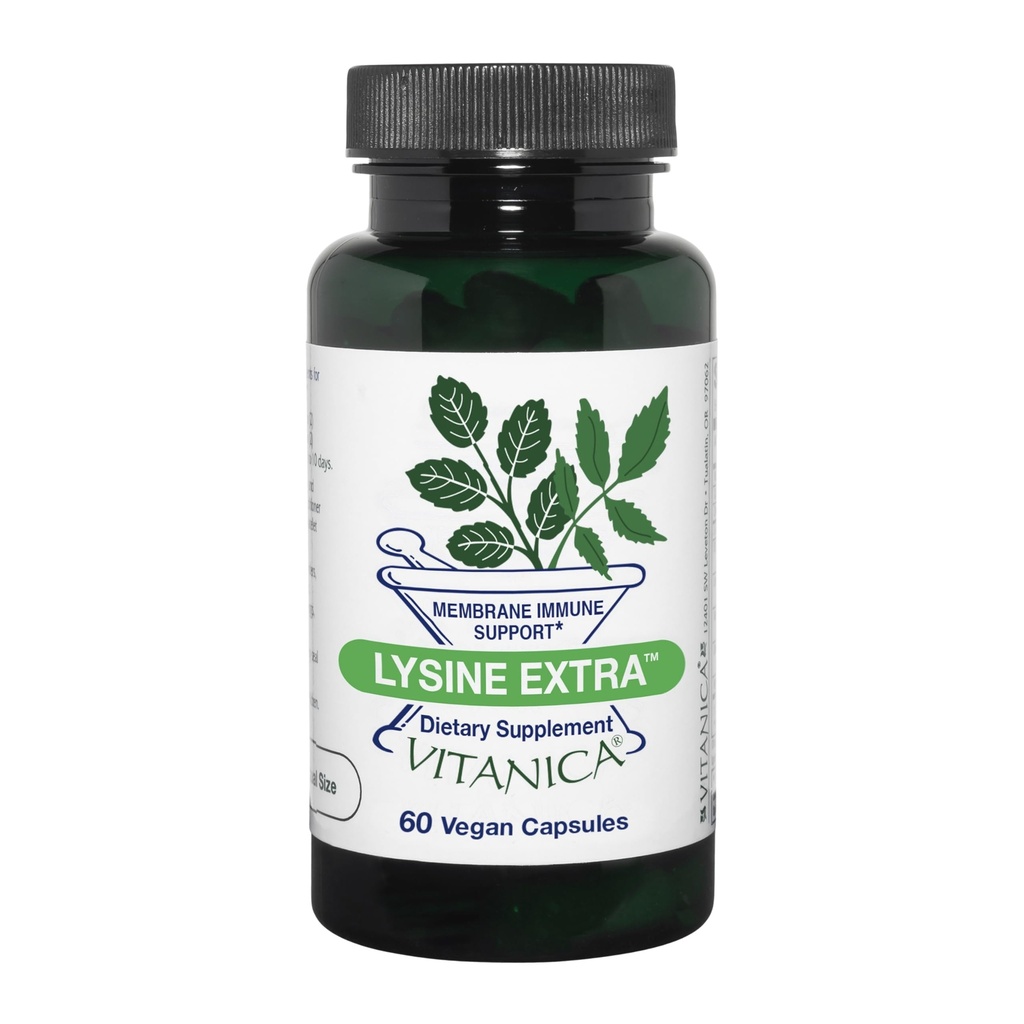 Vitanica Lysine Extra, Immunsystem Unterstützung, Vegan, 60 Kapseln