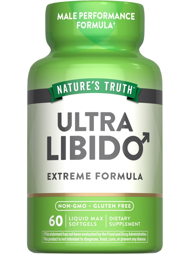 Nature's Truth Libido Supplement für Männer | 60 Softgels | Non-GMO & Gluten Kostenlose Pillen