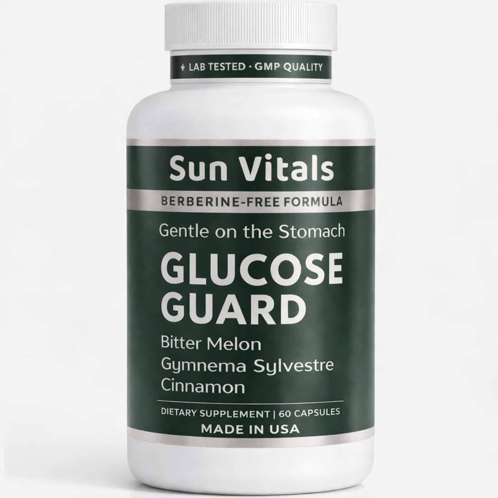 Sun Vitals Glucose Guard – Metabolic Wellness Support | Healthy Blood Sugar Balance | Cinnamon, Chromium & Botanical Complex | 60 Capsules*