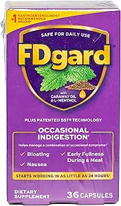 FDgard Gut Health Supplement, Verdauung, Übelkeit & Bloating, Upset Stomach, 72 Kapseln