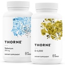 THORNE - Antioxidans & Wellness Bundle - Selen & Vitamin D-5000 - Unterstützt Schilddrüsengesundheit & Immunfunktion - 60 Portionen