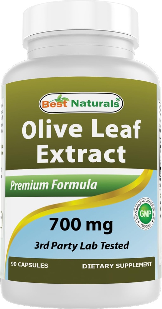 Meilleur extrait de feuille d'olive naturel, 700 Mg, 90 Compte