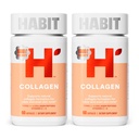 Habit Collagen Supplement 2 Pack (120 Capsules) - New Look, 2000mg Collagen Peptides, Vitamin C & Vitamin E, Skin Health, Antioxidants, Non-GMO, Gluten Free