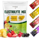GREENPEOPLE Electrolytes Poudre Pas de sucre - hydratation sans sucre Electrolytes Packets - Fruits Saveurs Electrolytes Mélange de boisson - 8 Electrolytes 5 Vitamines et Minéraux Vegan Non-OGM 16 Sticks