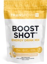 TransformHQ Boost Shot Powder Drink Stick Packets, Pina Colada, 7 Pack, Energy Supplements for Women & Men, with Caffeine, Vitamin B12, B9, B6 & B3