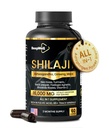 Shilajit Capsule per Uomini e Donne, 16.000mg Pure Himalayan Organic Shilajit Supporta vitalità e benessere,Premium Pure Himalayan Supplemento 2 mesi di fornitura, 60 capsule