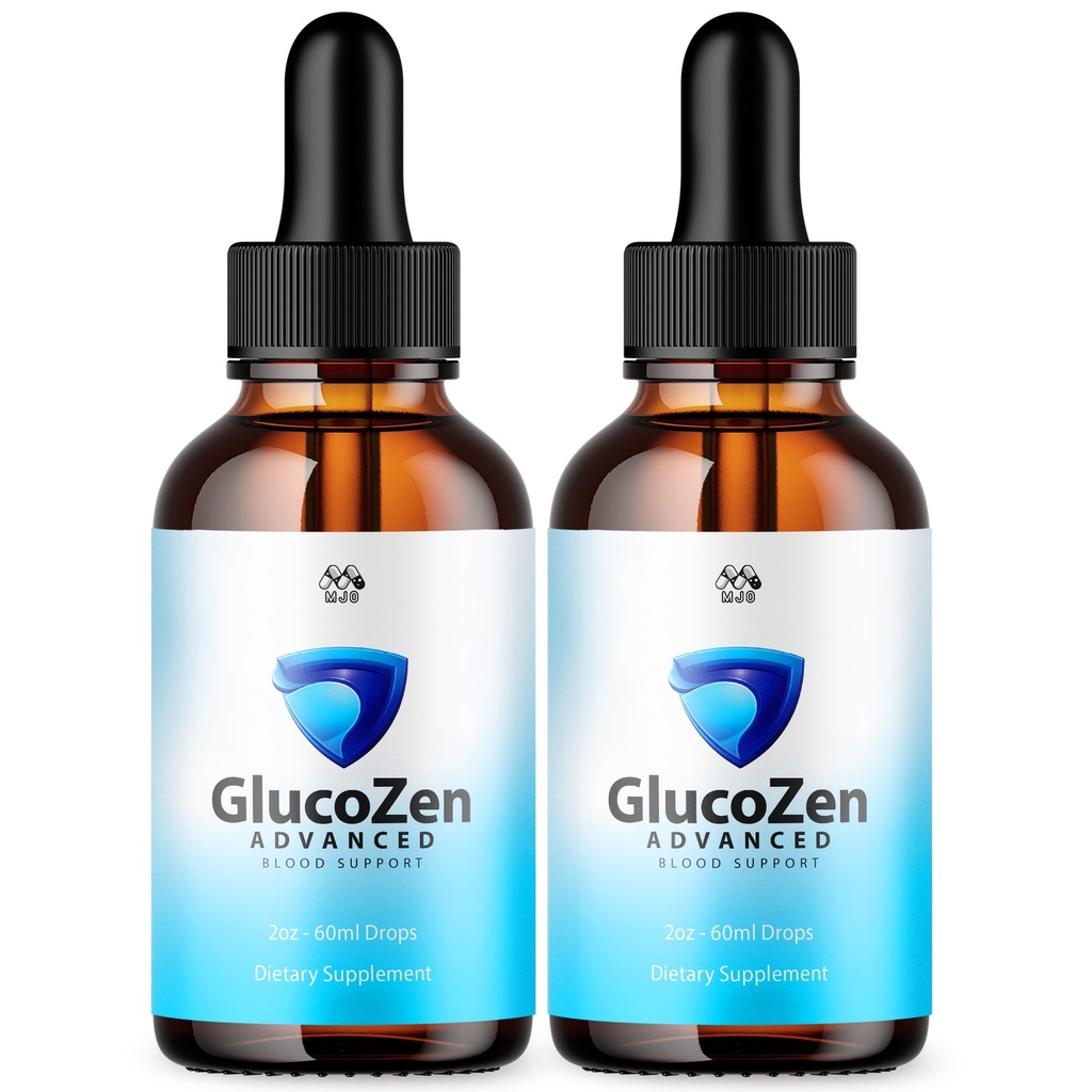 (2 Pack) Glucozen Drops, Official Gluco Zen Blood Support with All Natural Ingredients, Advanced Glucozen Drops Health & Wellness Supplement Formula with Maximum Strength Multivitamins (60 Servings)