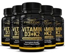 FREZZOR Vitamin D3 and K2 Caps, High Potency D3 2000IU and K2 (MK7) 80mcg, Unique Vitamin D3 from 100% New Zealand Sheep's Wool Lanolin 300 Softgels 5 Month Supply