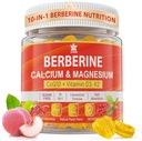 Gommies berbères sans sucre, Absorption supplémentaire avec Liposomale Berberine & Berberine HCI, Calcium, Magnésium, Activateur AMPK pour le sucre et le niveau, Énergie, Métabolisme, Vegan, Pack de 1
