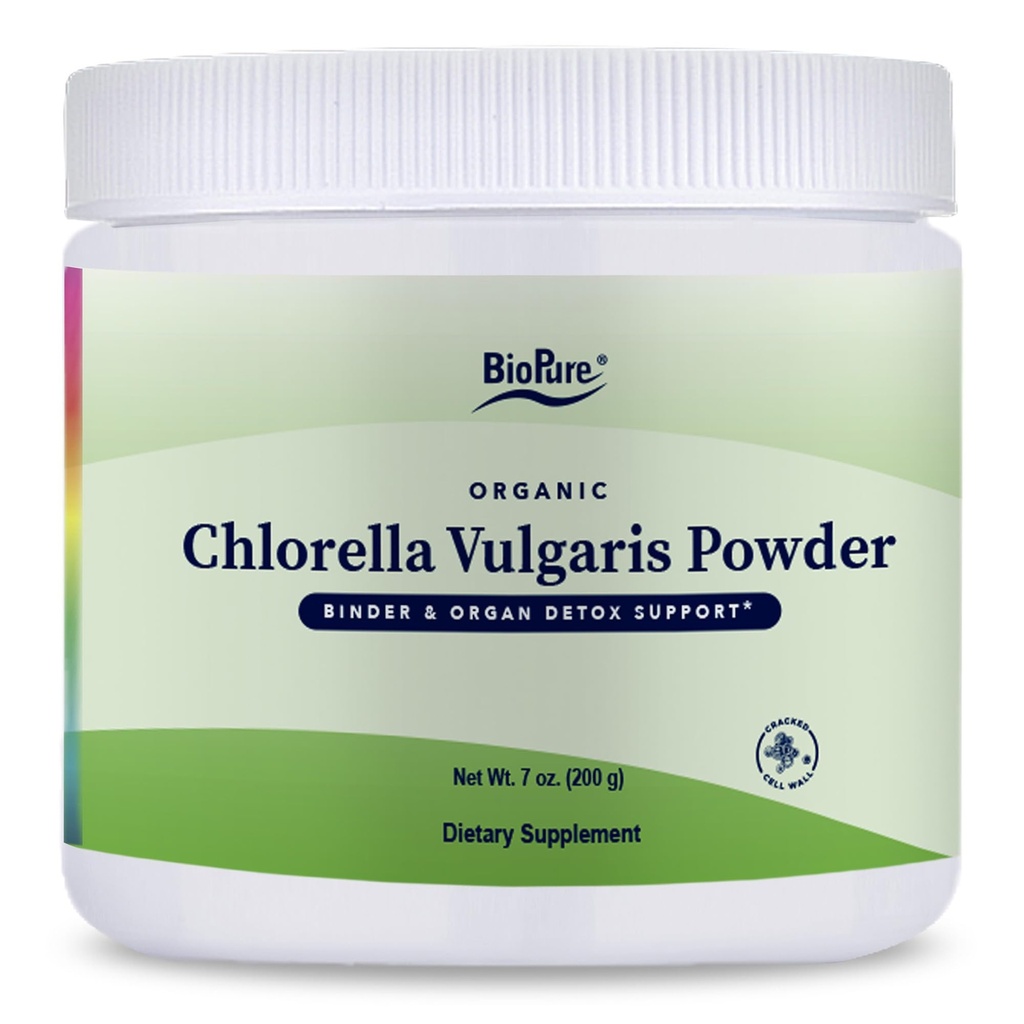 BioPure Chlorella Vulgaris Powder – Nutrient-Dense, Nutraceutical Superfood Packed with Proteins, Vitamins, Minerals & Amino Acids for Detox, Immune Support, and Whole-Body Wellness – 200g