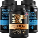 MEDCHOICE Turmeric & Ginger (120ct) e cervello Nootropic (120ct) Supplemento Bundle - Benessere Duo per Joint, Digestion, Brain, & Mood Support - Vegan, Non-OGM, Senza glutine