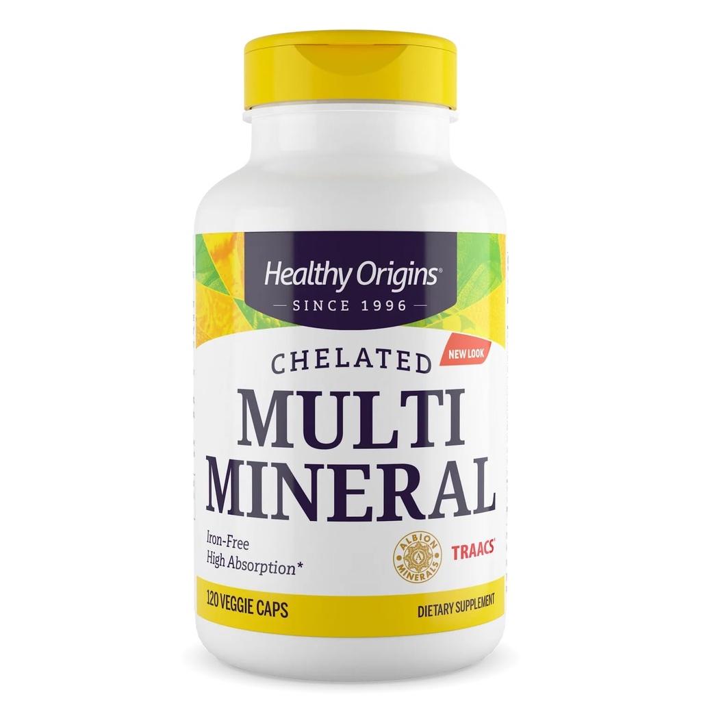 Gesunde Herkunft Chelat Multi Mineral (Albion Minerals, Bioverfügbar, Non-GMO, Glutenfrei), 120 Veggie Caps
