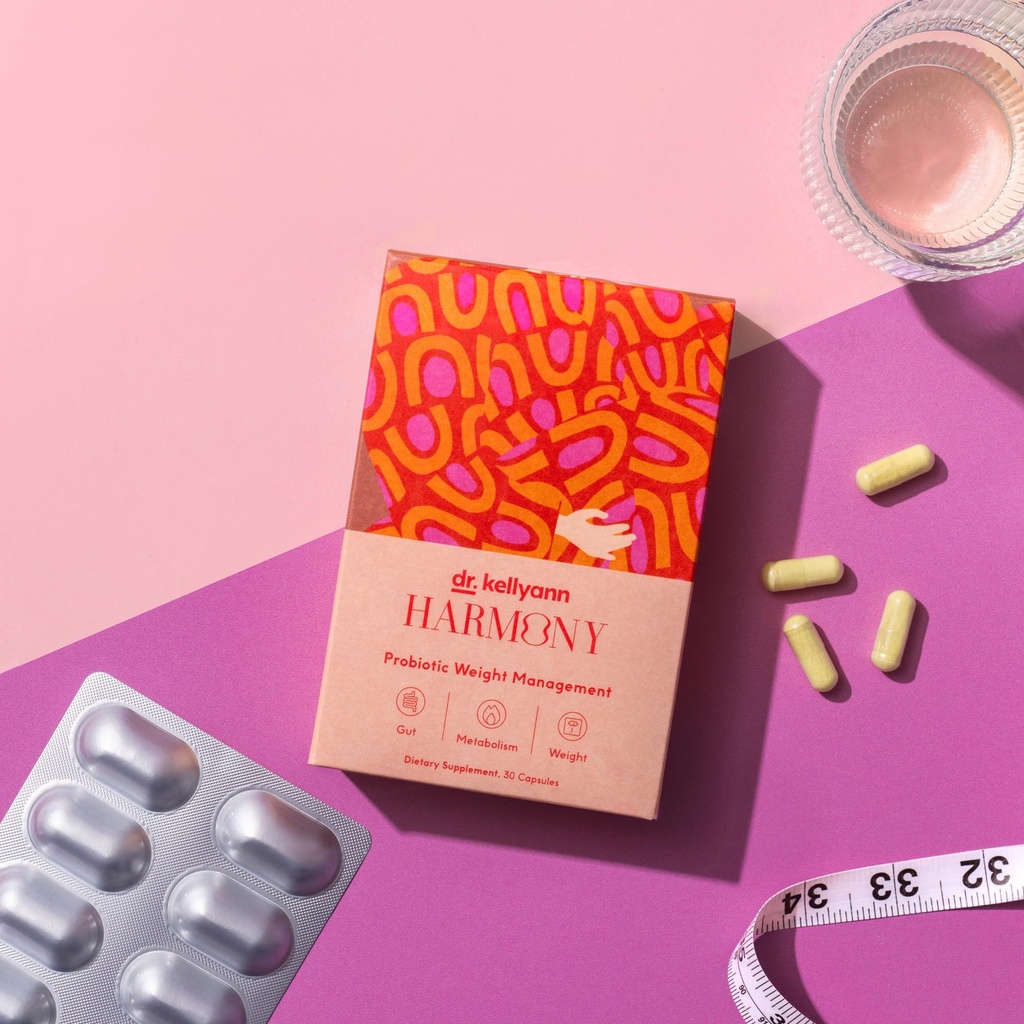 Dr. Kellyann Harmony Probiotic Weight Management (30 Kapseln) Präbiotisch und probiotisch, um Gewicht-Management zu unterstützen und Optimal Gut Gesundheit zu fördern