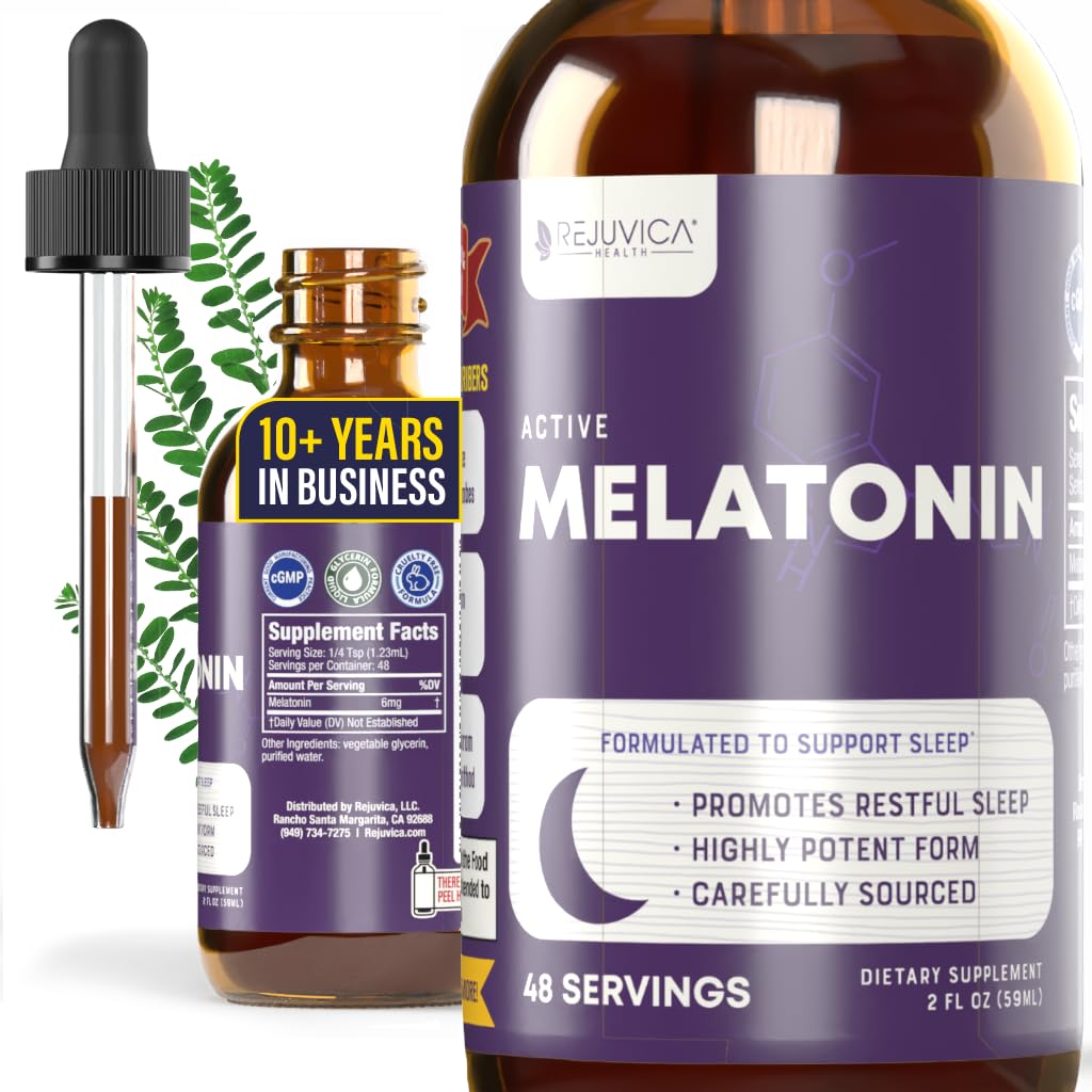 Rejuvica Health Active Melatonin - Advanced Liquid Melatonin Supplement - 6mg to Support Sleep