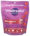 Melatonin-Free Sleep Gummies | Magnesium, Ashwagandha, Tart Cherry & L-Theanine | Natural Calm & Restful Sleep Support | Vegan, 1g of Sugar - Bliss Berry | 30 Count