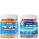 LILICARE Cod Liver Oil Gummies & Liposomal L Theanine 500mg Gummies