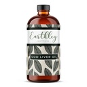 Earthley Wellness Cod Liver Oil – Natural Source of Vitamins A & D, Omega-3 Fatty Acids, Immune & Brain Health Support, Line-Caught Cod, Non-GMO, (8oz Cod Liver Oil)