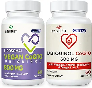CoQ10 600mg 1PCS Bundle mit 800mg Liposomal CoQ10 Ubiquinol Supplement 1PCS