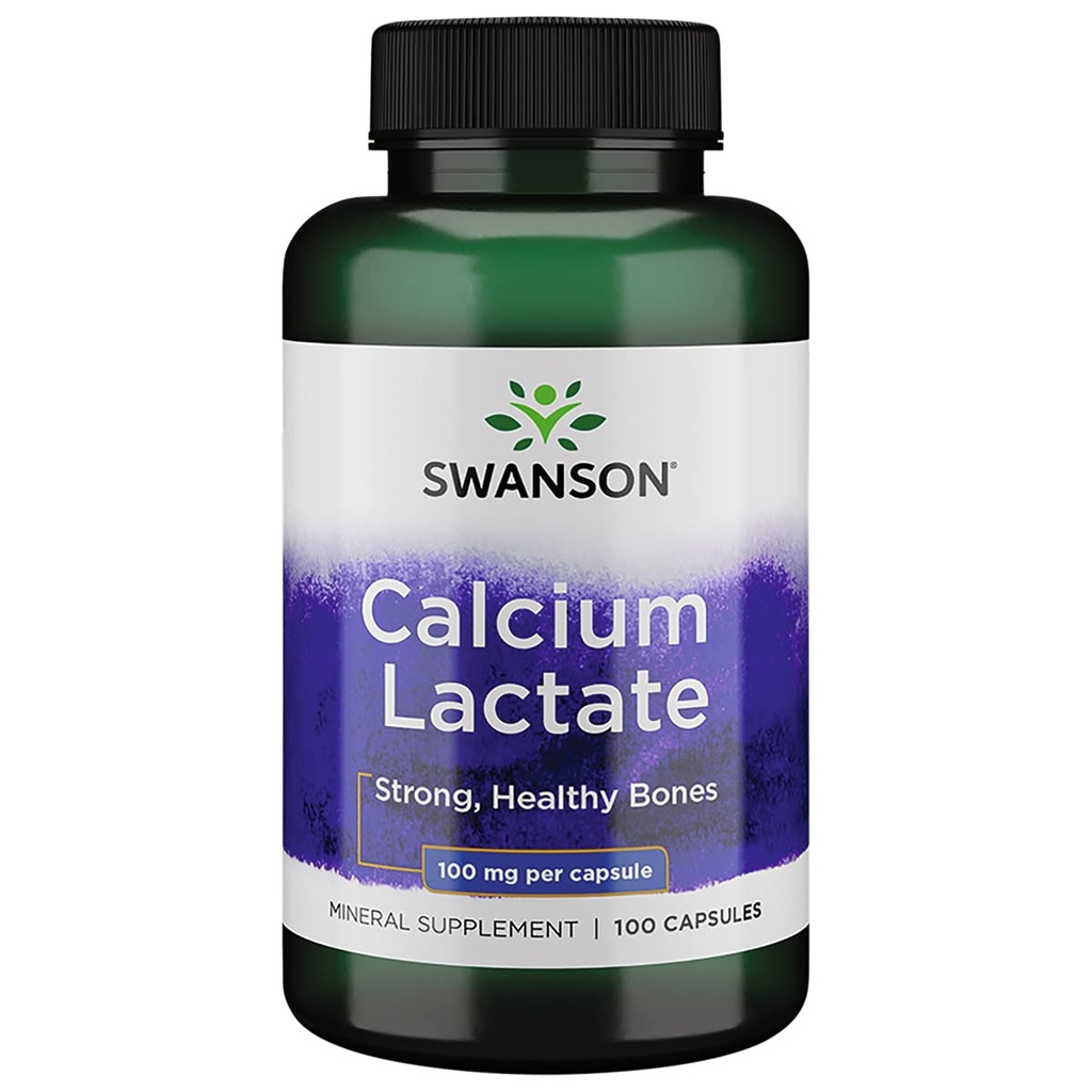 Swanson Calcium Lactate 100MG 100 CAPS