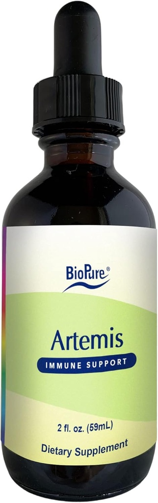 BioPure Artemis – Estratto di erbe di Artemisia Annua o Legname dolce con composti bioattivi per il sistema immunitario, Gut Health, Funzione Geniturinaria, Microbiome Balance, &amp; Benessere generale – 2 fl oz