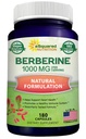 aSquared Nutrition Pure Berberine 1000mg Supplement - 180 Veggie Kapseln, Natural Berberine Hydrochlorid HCL Plus, Max Strength 1000 mg (2X 500mg), Potent Berberine Vegan Extract